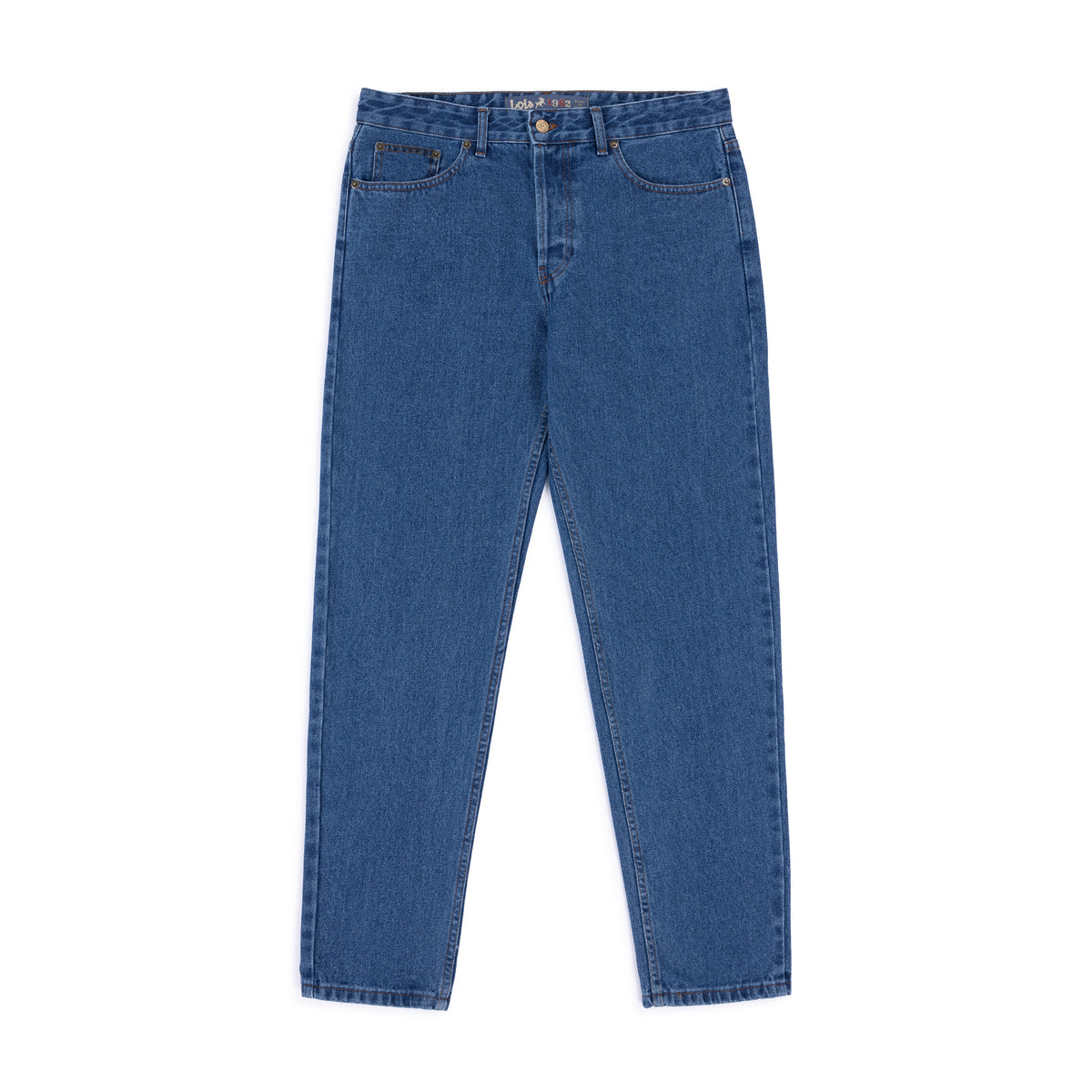 Blue denim Jean on white background