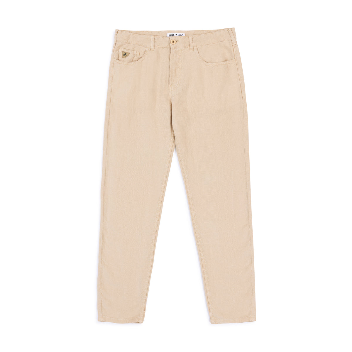 Beige pants on a white background
