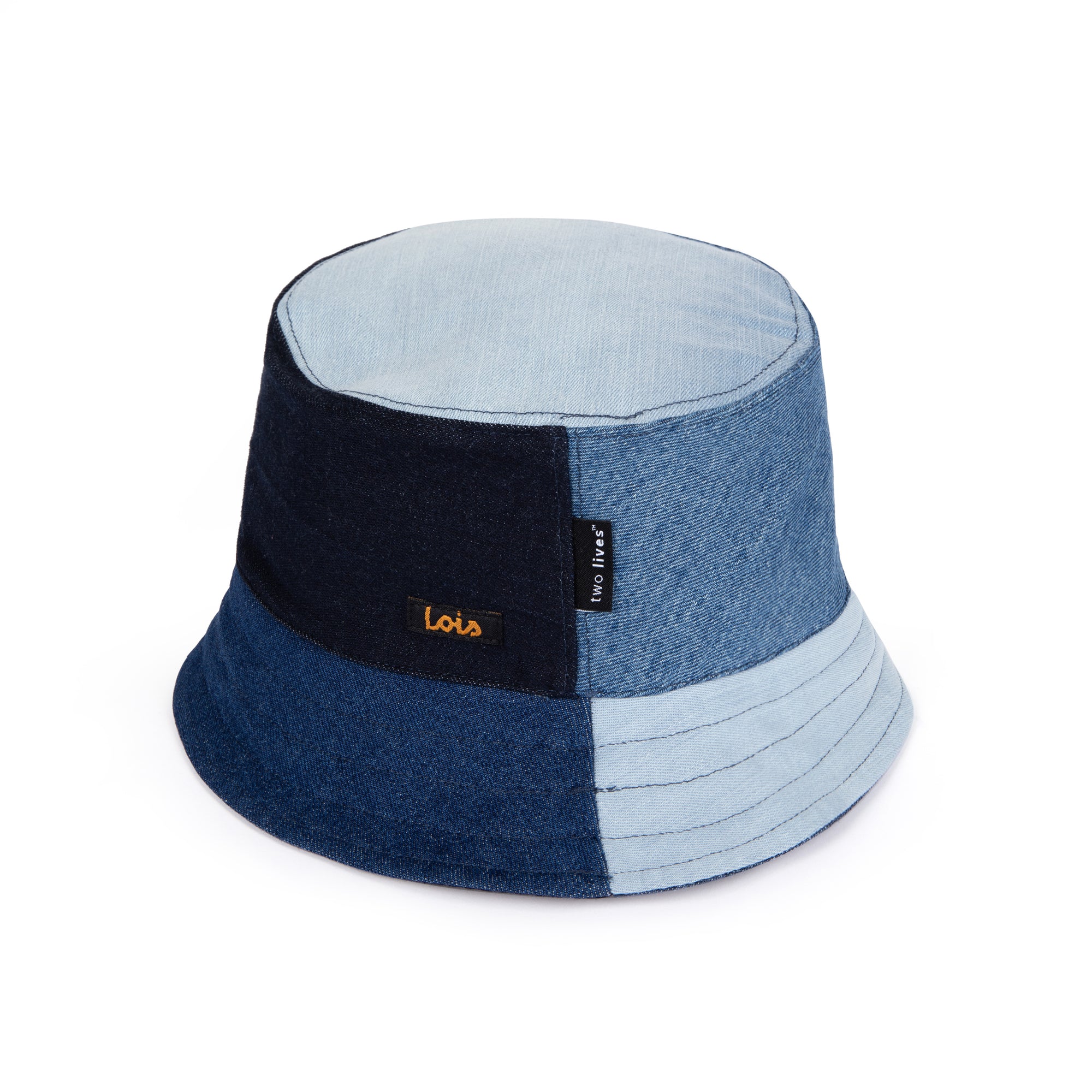 Bucket Hat- Indigo Denim Patchwork