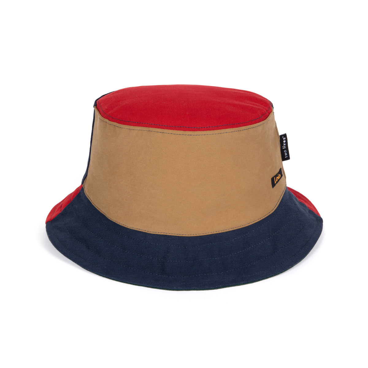 Bucket Hat Red Navy