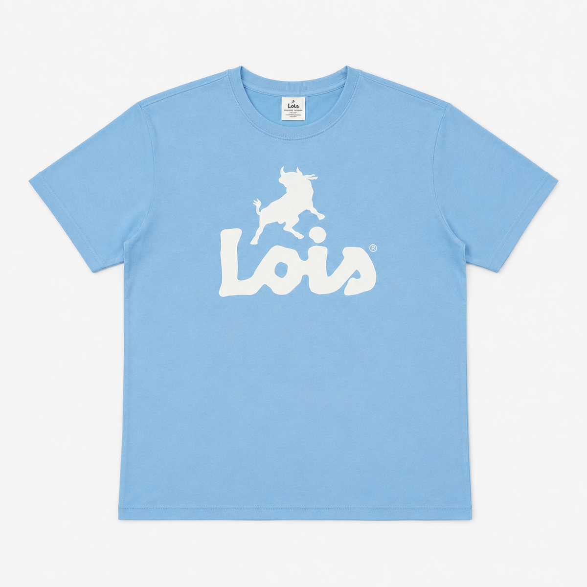 New Baco Logo Classic T-Shirt Sky / White