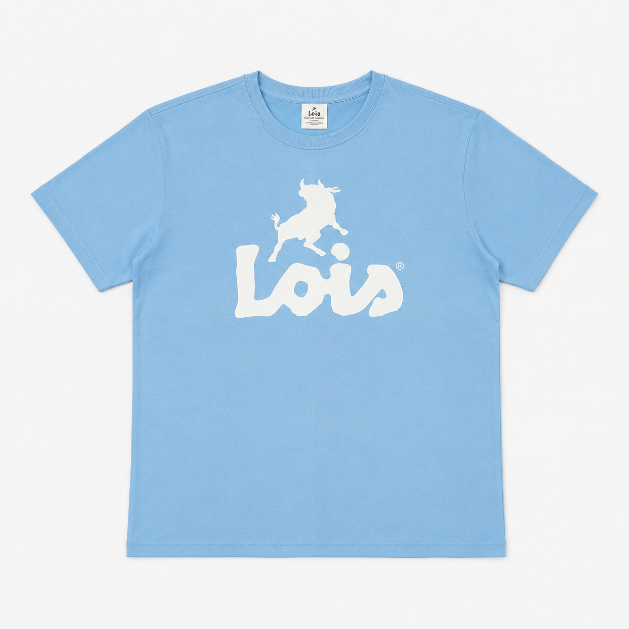 New Baco Logo Classic T-Shirt Sky / White