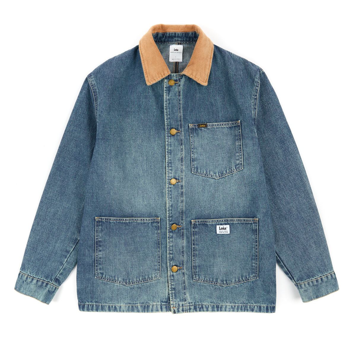 Locomotive Jacket Regen Blue with Cord Collar
