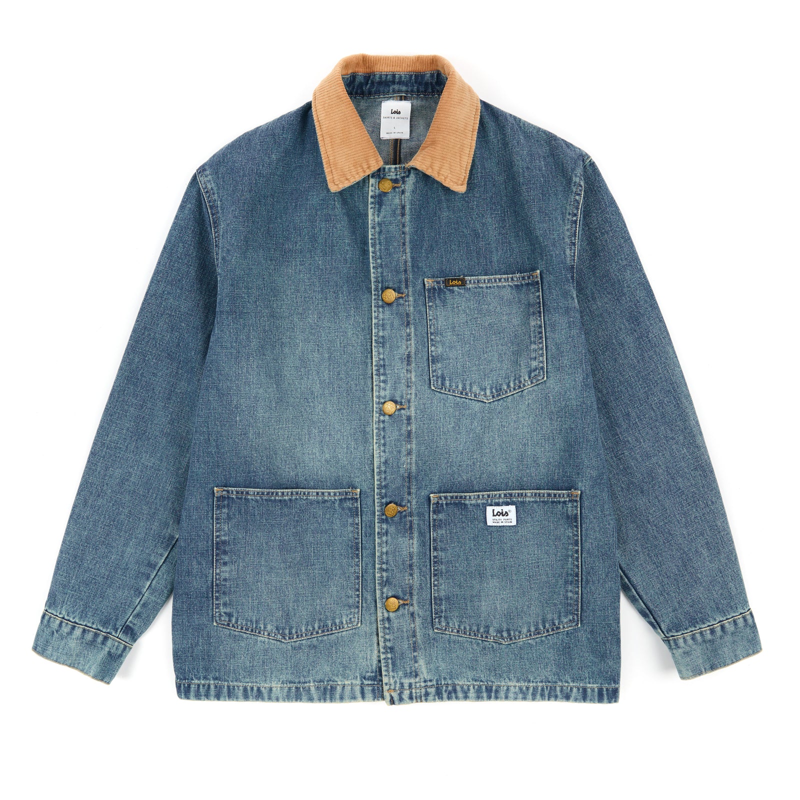 Locomotive Jacket Regen Blue with Cord Collar
