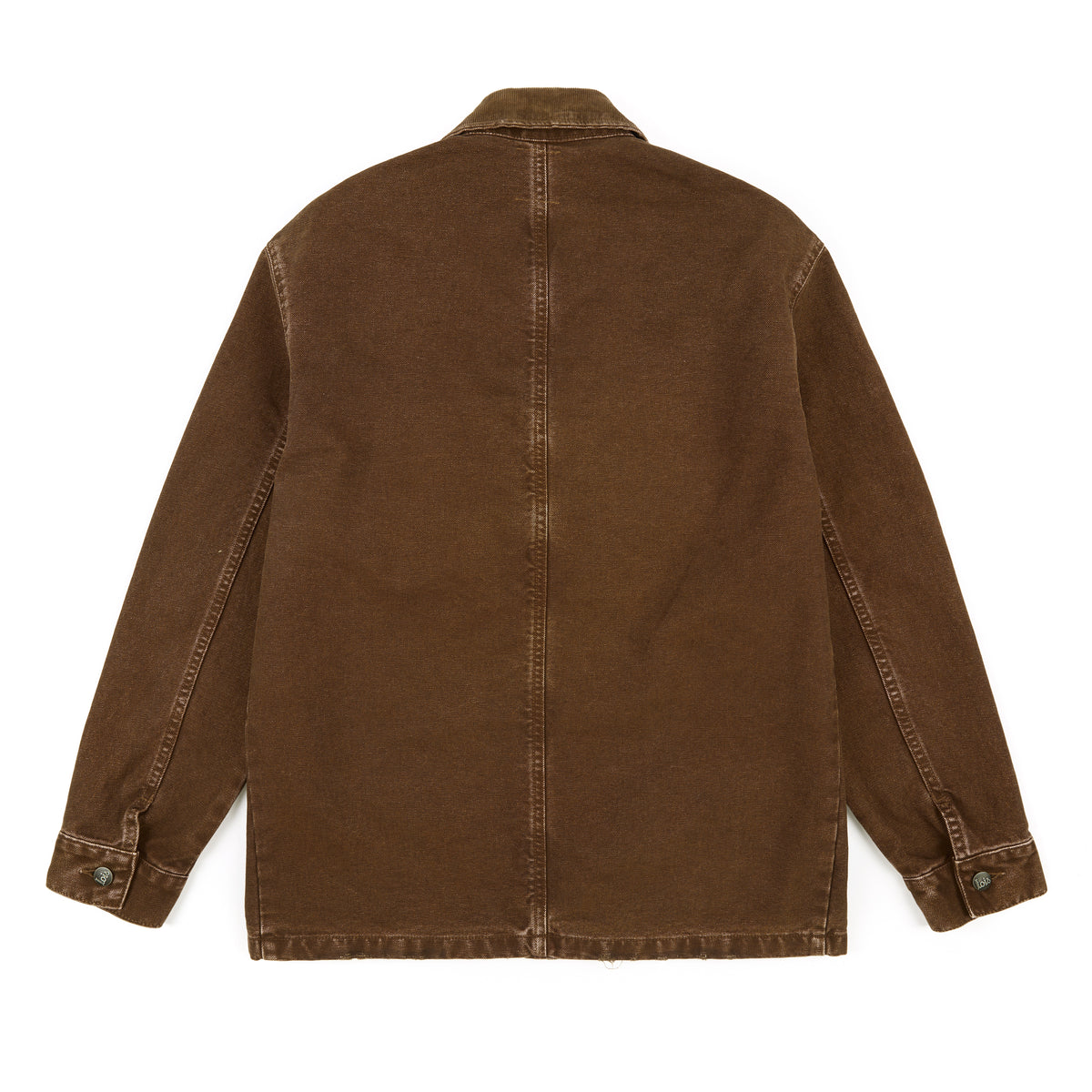 Locomotive Jacket Aged Canvas with Cord Collar Chocolate