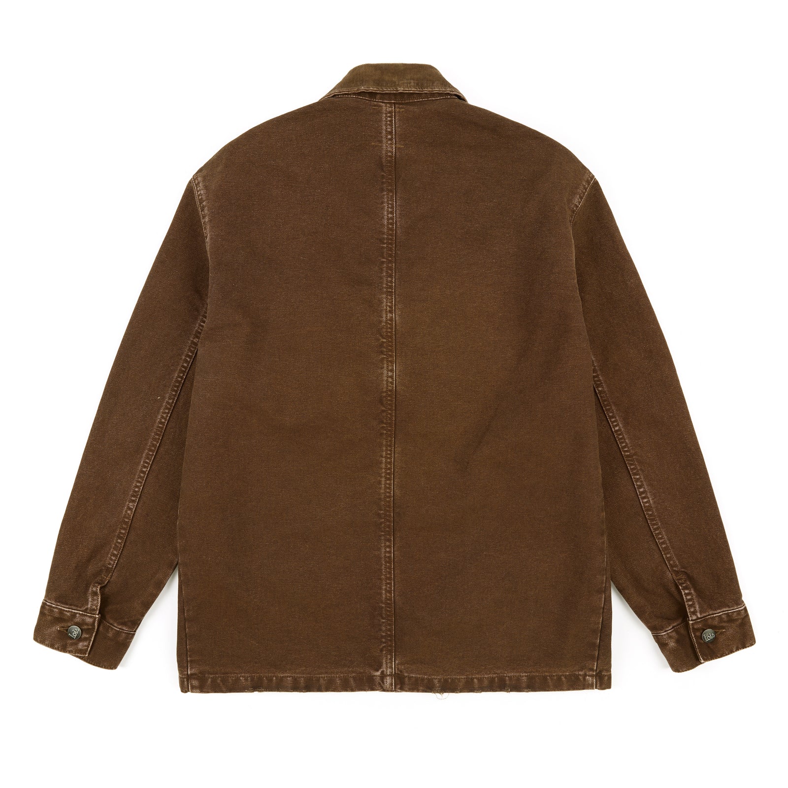 Locomotive Jacket Aged Canvas with Cord Collar Chocolate