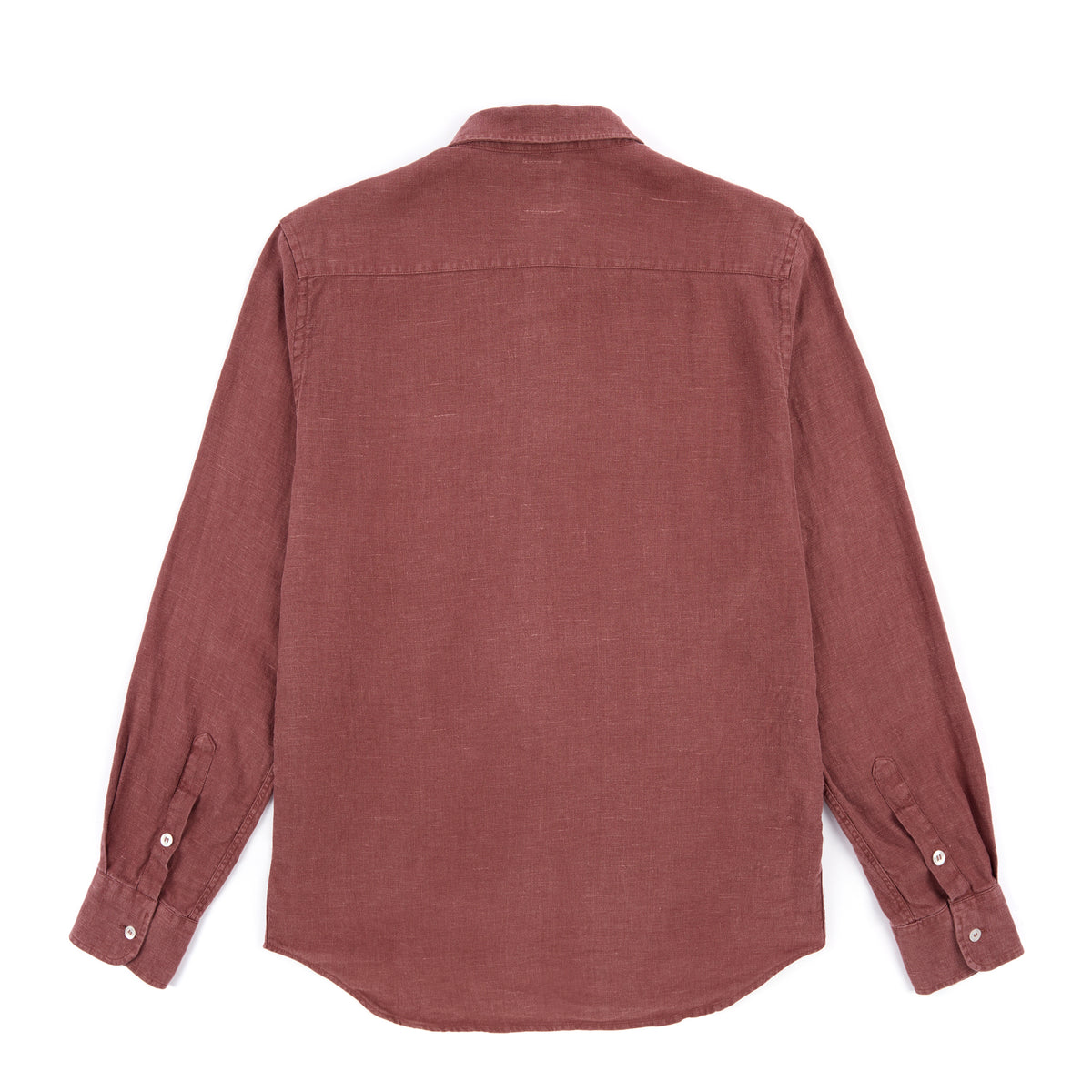 Lucas Aged Linen Shirt Rose Brown