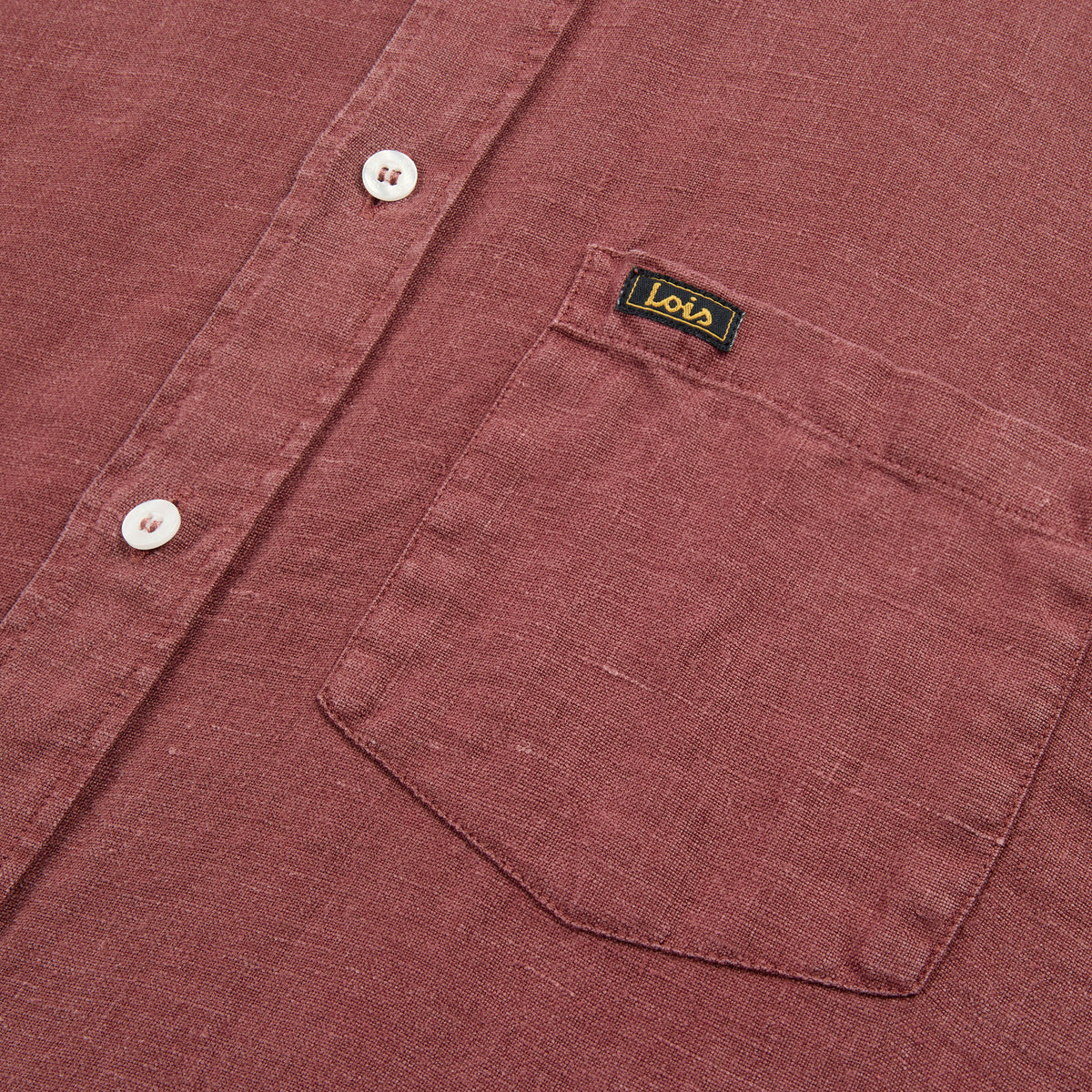 Lucas Aged Linen Shirt Rose Brown