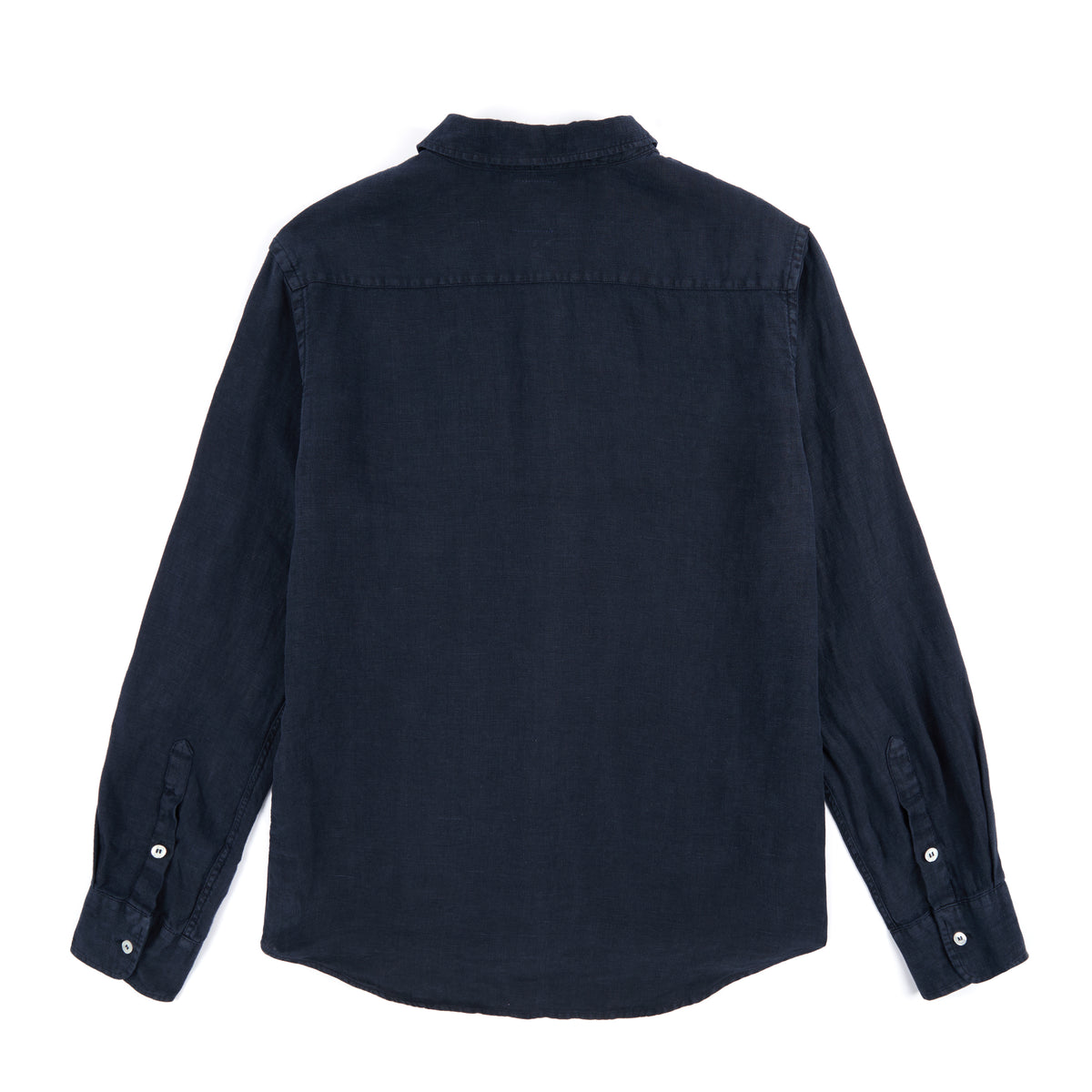 Lucas Aged Linen Shirt Navy