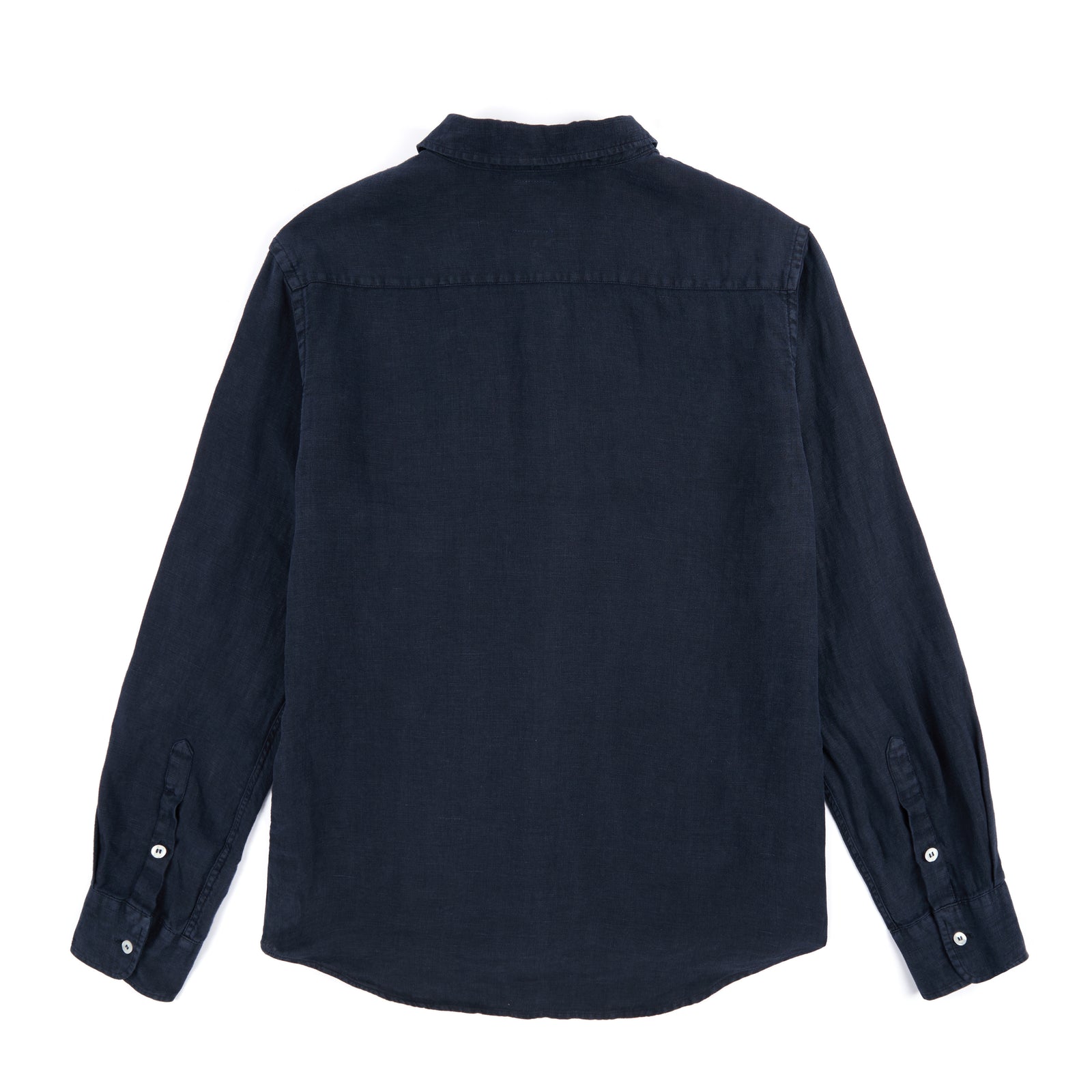 Lucas Aged Linen Shirt Navy