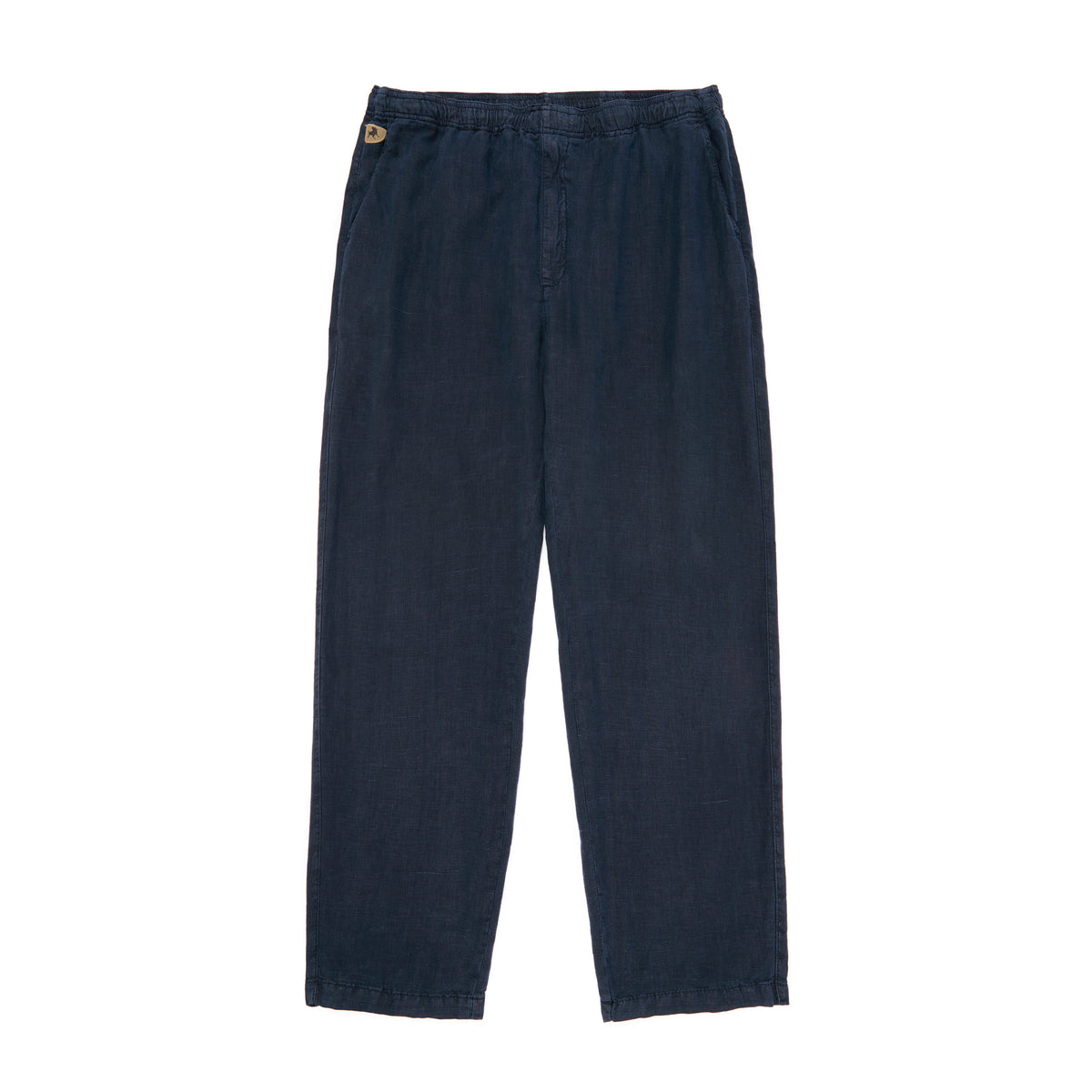Lucky Drawstring Aged Linen Beach Pant Navy