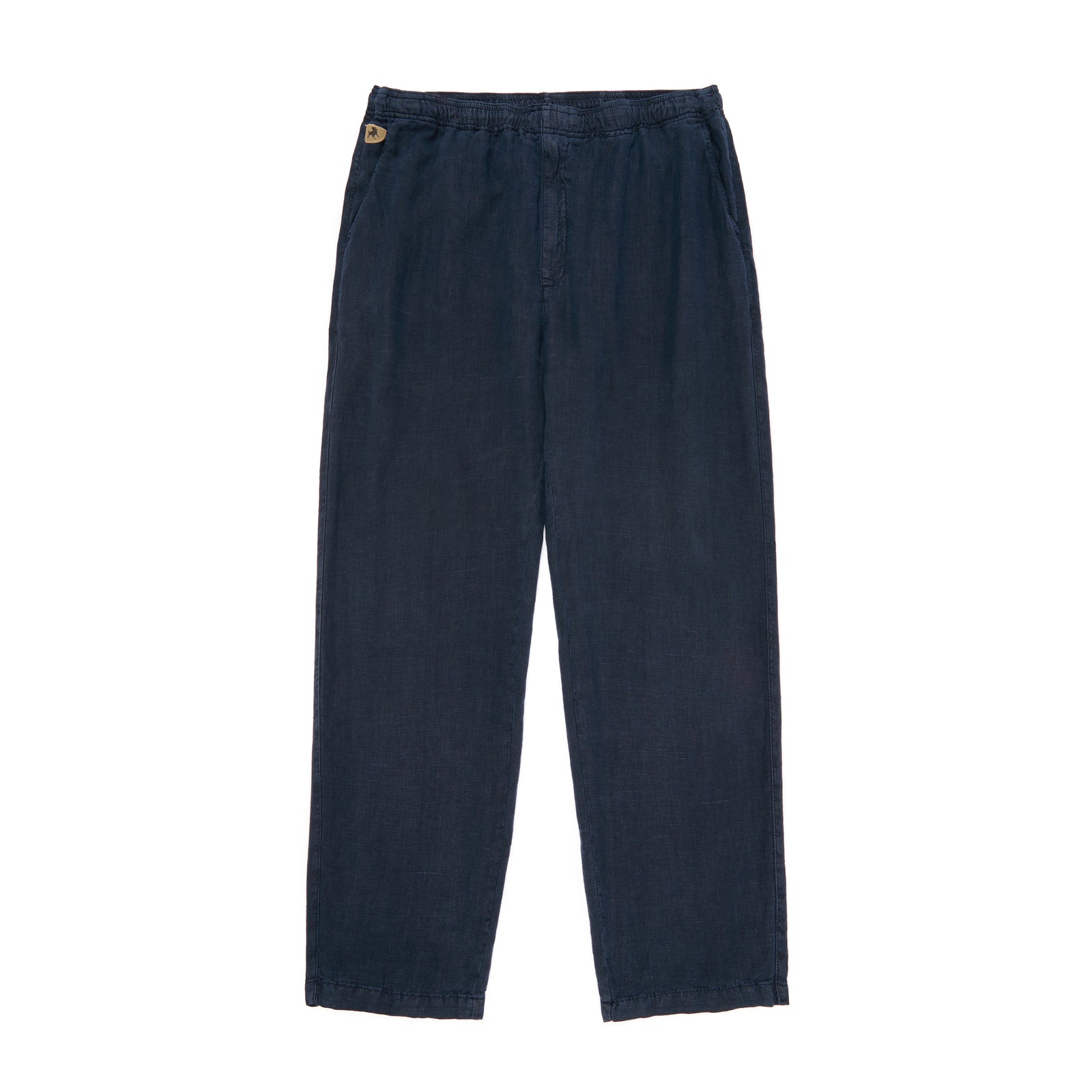Lucky Drawstring Aged Linen Beach Pant Navy