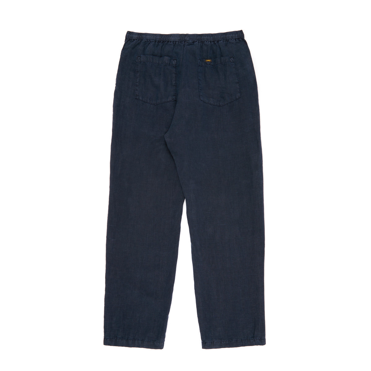 Lucky Drawstring Aged Linen Beach Pant Navy