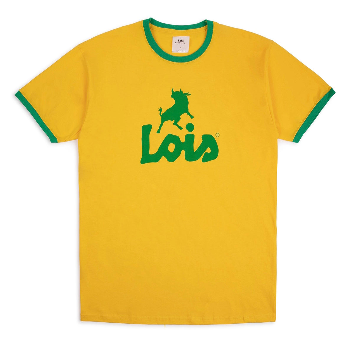 Ringer Tee Logo Classic Yellow Green
