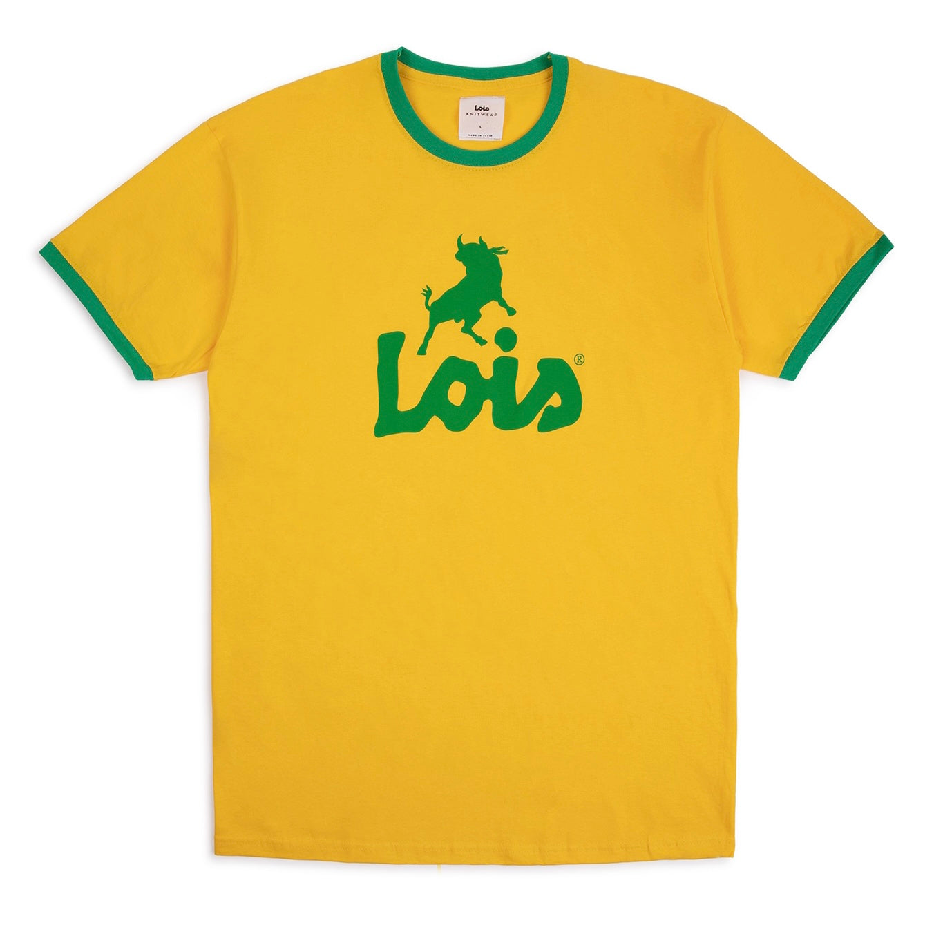 Ringer Tee Logo Classic Yellow Green