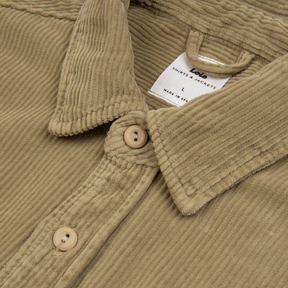 Leo Cord Workshirt Dark Sand