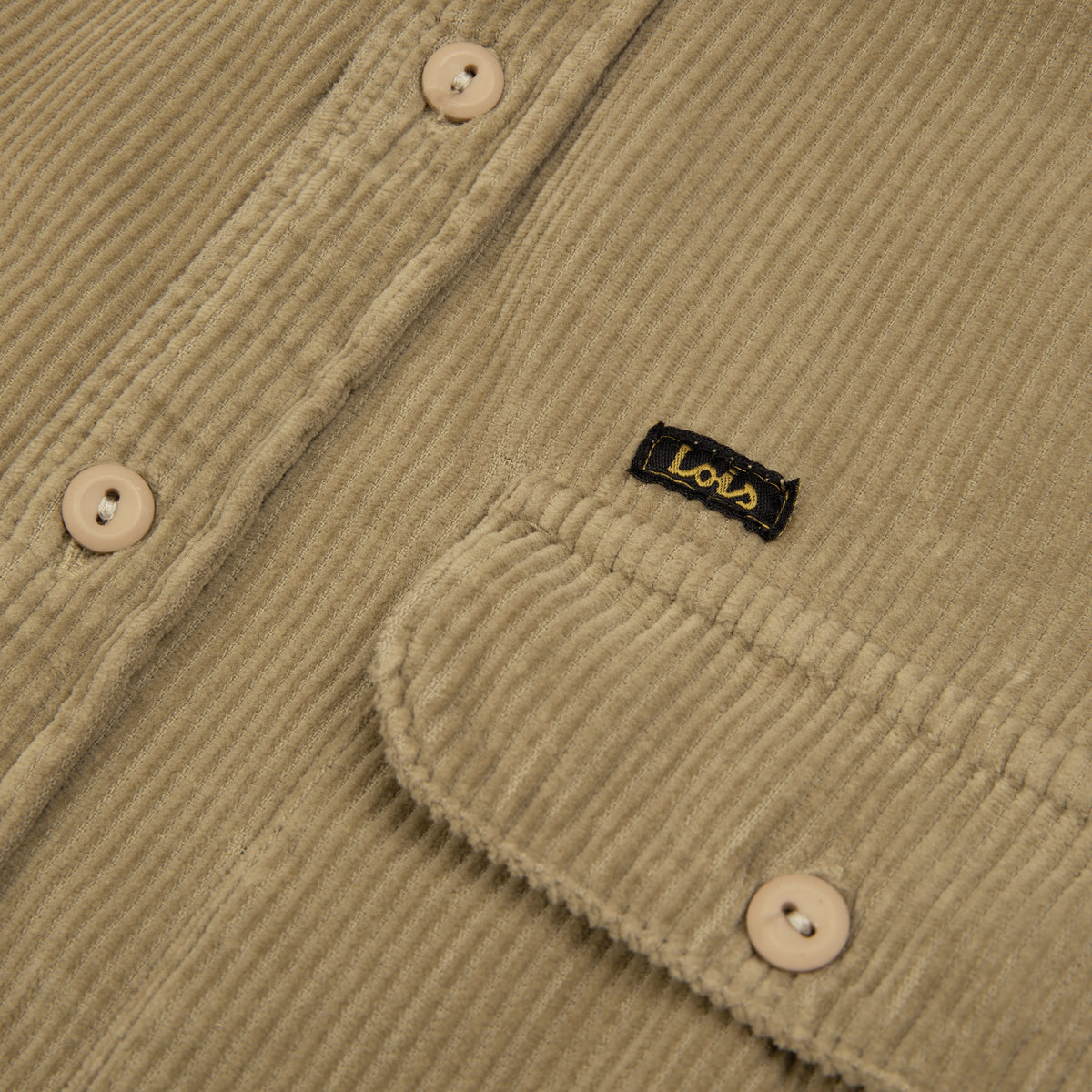 Leo Cord Workshirt Dark Sand