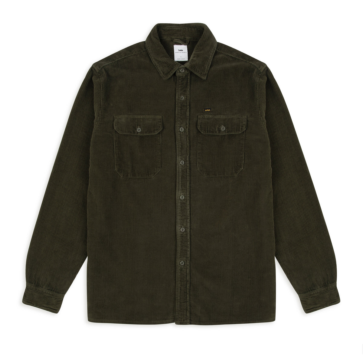 Leo Cord Workshirt Olive