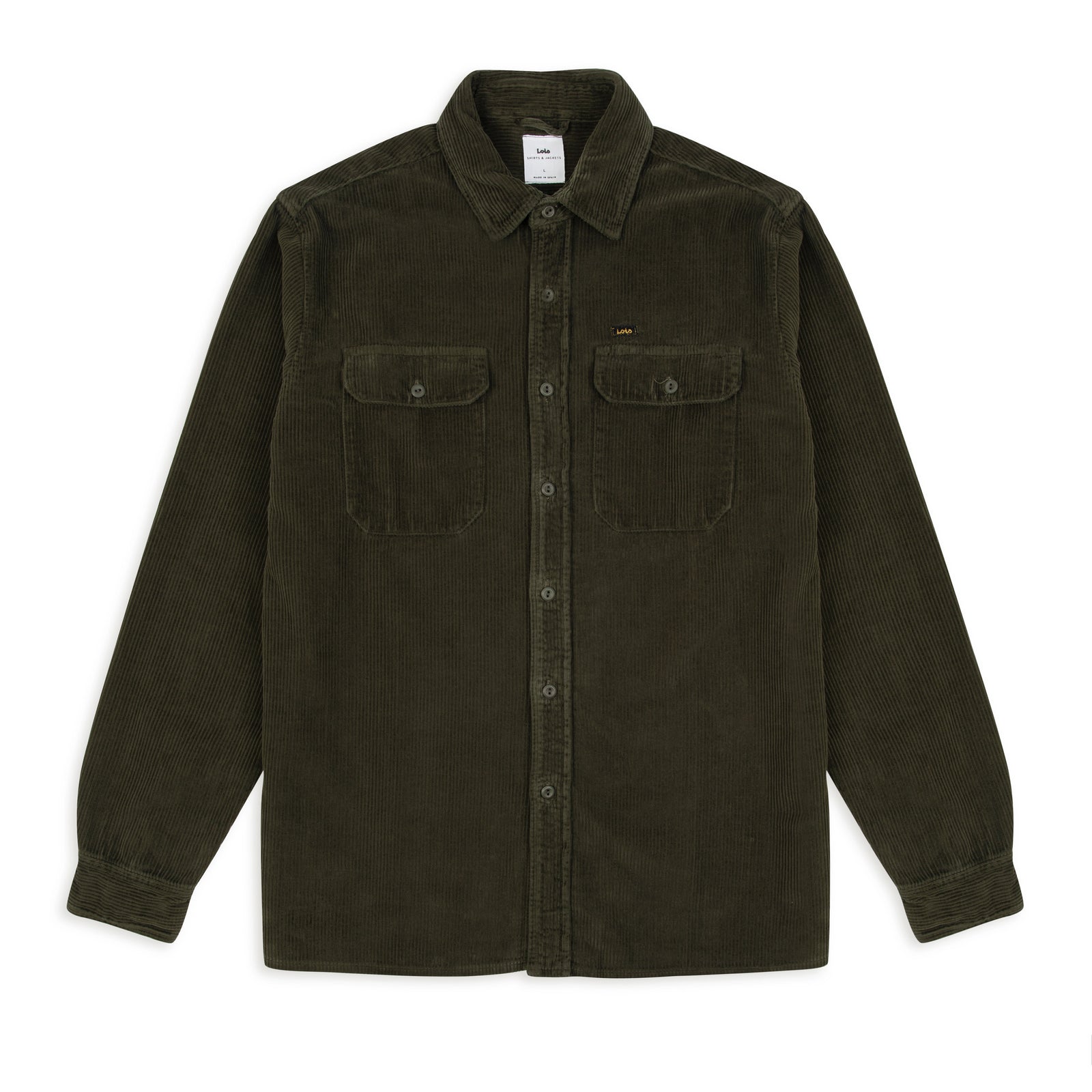 Leo Cord Workshirt Olive