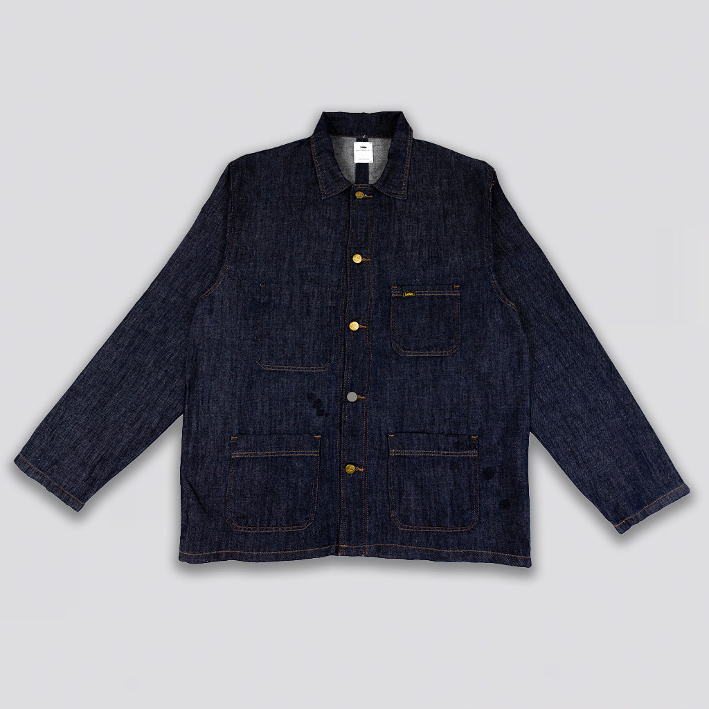 New French Jacket Wayne Dry Linen Indigo Mix