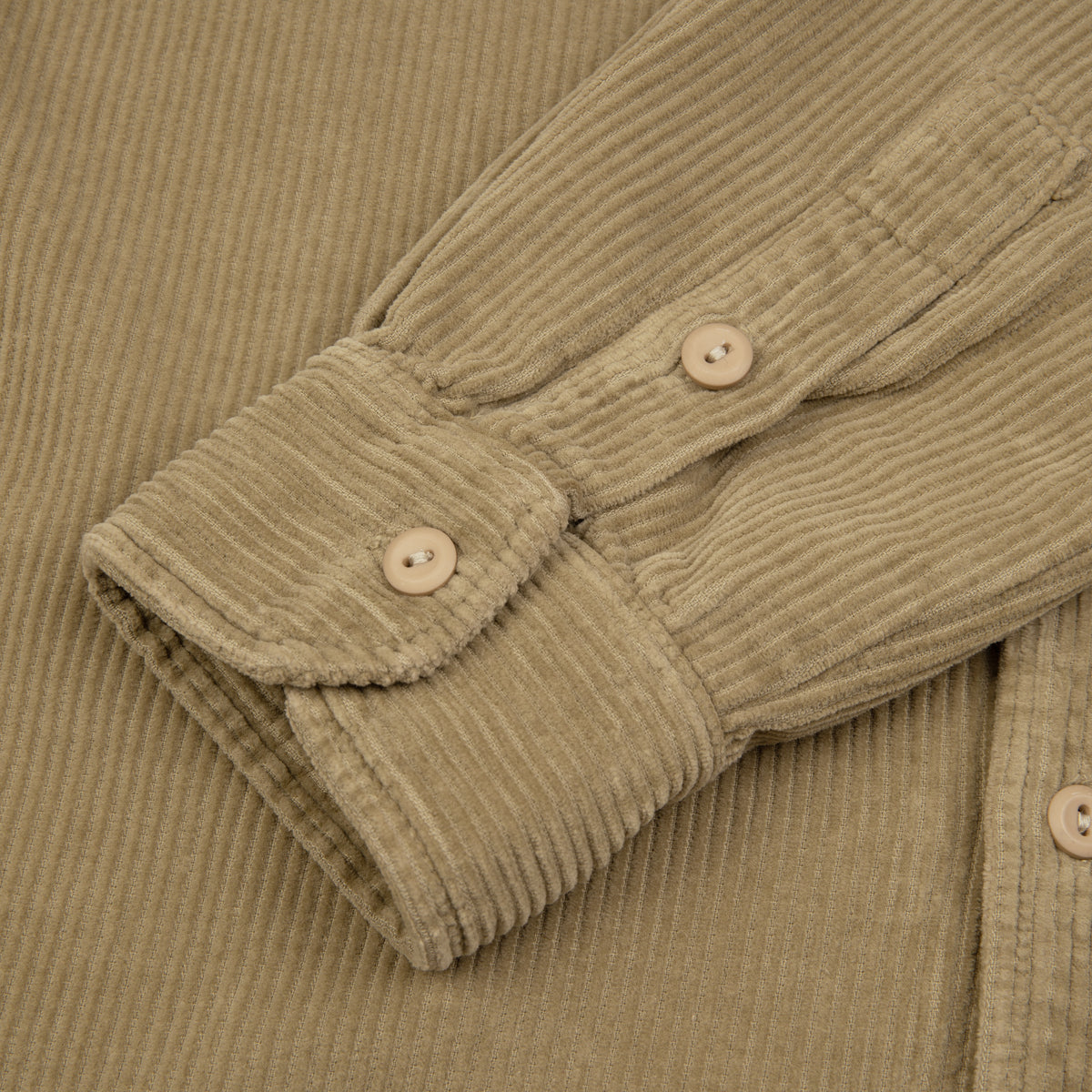 Leo Cord Workshirt Dark Sand
