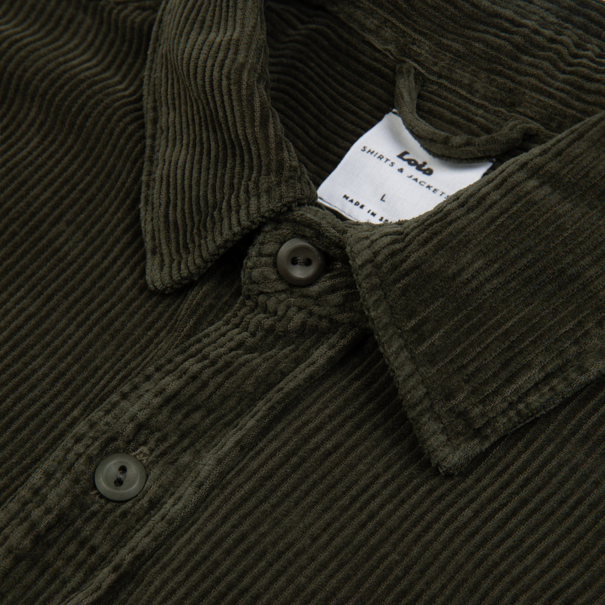 Leo Cord Workshirt Olive
